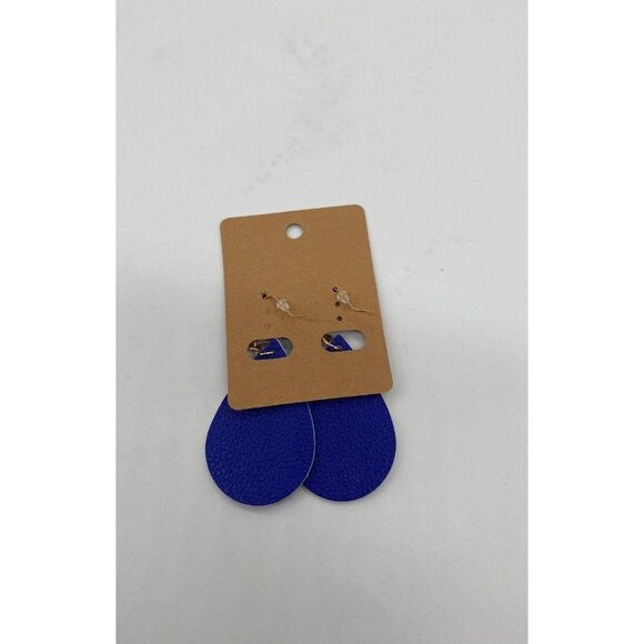 Women's Blue Teardrop Statement Earrings Fashion Jewelry Hook Style Lightweight - Picture 2 of 7